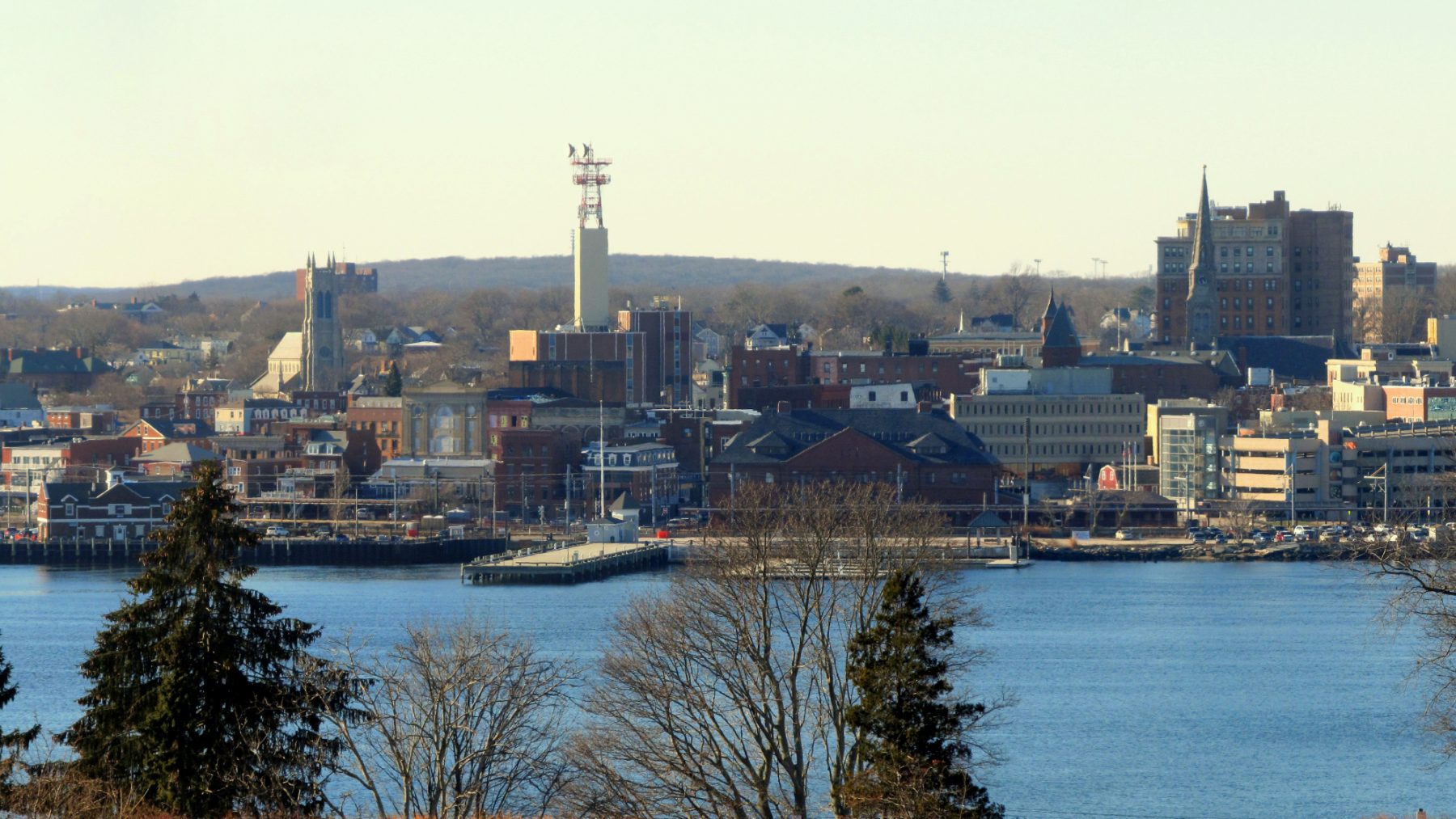 New London skyline from Fort Griswold