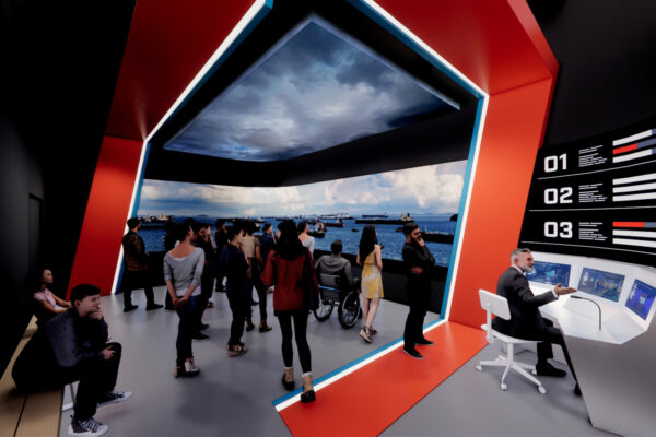 cropped Briefing Room Render for the new National Coast Guard Museum